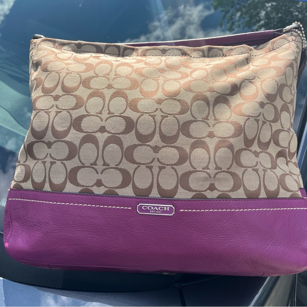2013 Coach signature hobo bag